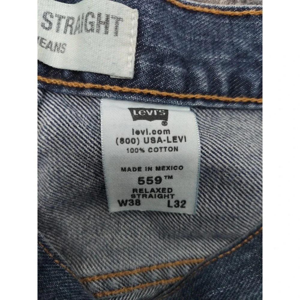 Vtg LEVIS‎ 559 Cutoff Shorts Men 36 (tag 38) Mens Blue Relaxed Straight Cotton